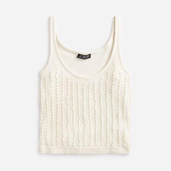 NWT J. Crew Embellished vintage rib tank top - Picture 3 of 11